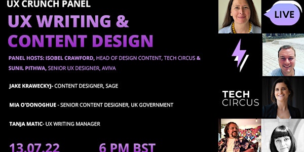 UX Crunch Panel: UX Writing & Content Design