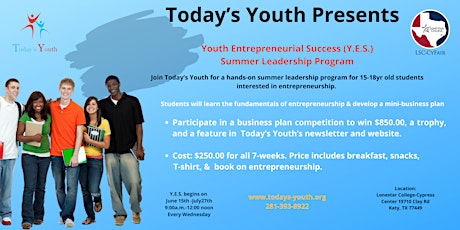 Youth Entrepreneurial Success (Y.E.S) Summer Leadership Program tickets