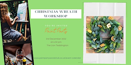Paint Party Christmas wreath workshop tickets