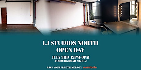 Open day @ LJ STUDIOS NORTH Photography studio tickets