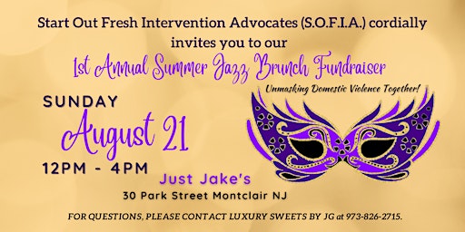 SOFIA's 1st Annual Summer Jazz Brunch Fundraiser