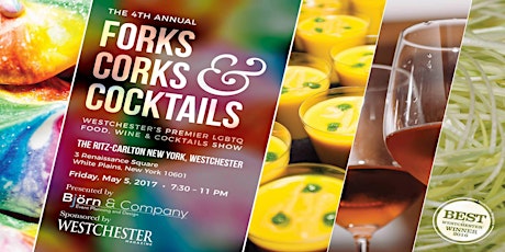 4th Annual Forks Corks & Cocktails - Westchester's Premier LGBTQ Food... primary image