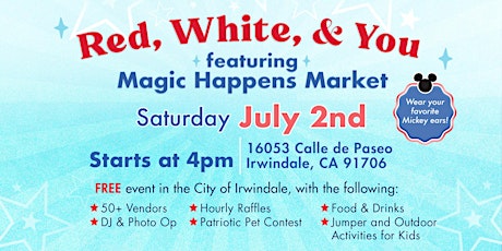 Red, White and You Market tickets