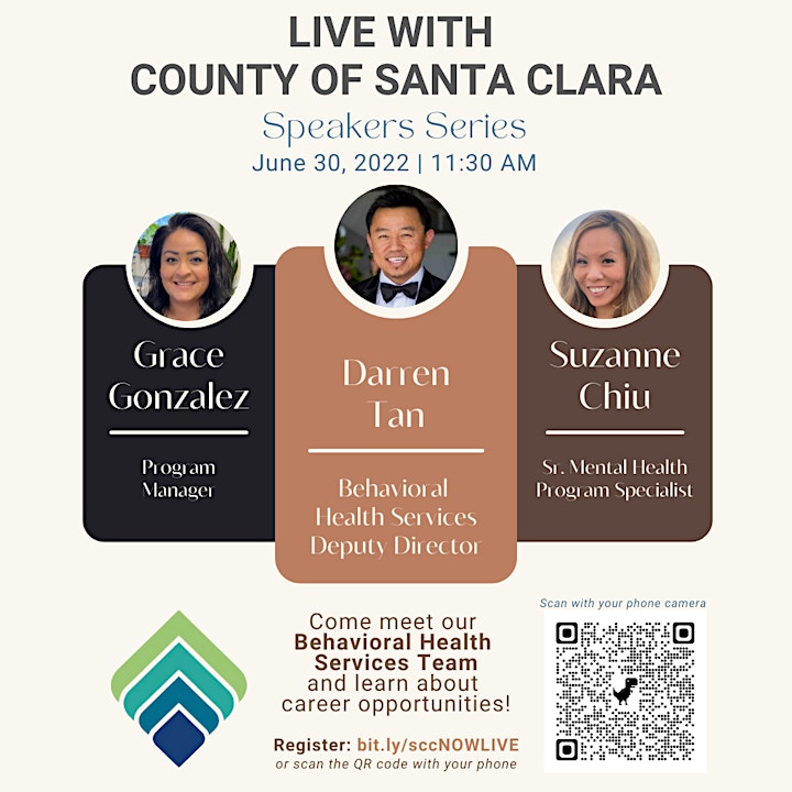 County of Santa Clara Behavioral Health Dept Live Networking Virtual Event image