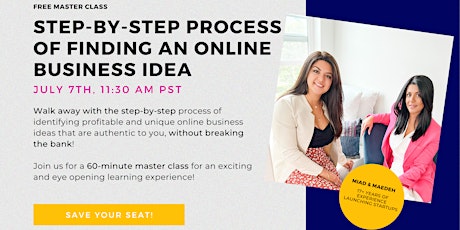 Find your winning online business idea, without investment! tickets