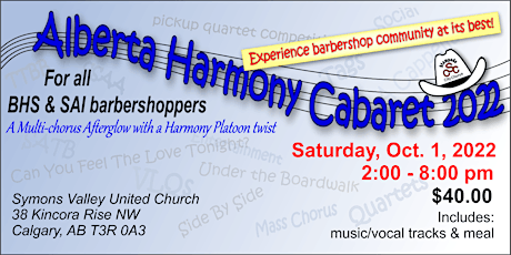 Alberta Harmony Cabaret tickets