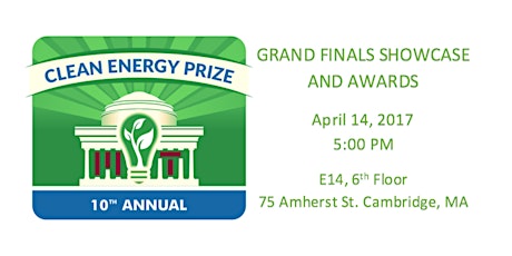 MIT Clean Energy Prize Grand Finals Showcase and Awards primary image