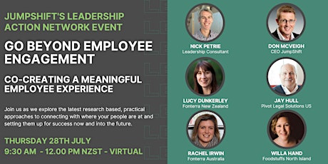 Go beyond employee engagement, co-creating a meaningful employee experience tickets