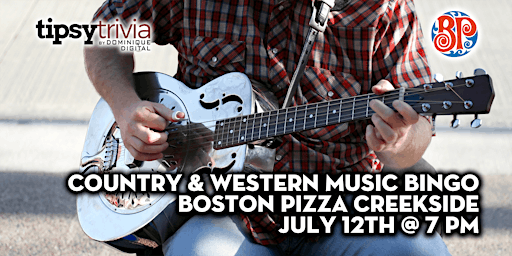 Country & Western Music Bingo - July 11th 7:00pm - BP's Creekside