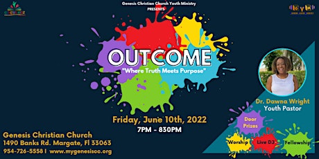 OUTCOME:  A Youth & Kids Encounter Event ("Where Truth Meets Purpose")