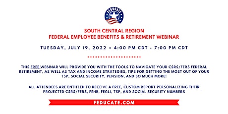 South Central Region - Federal Employee Benefits & Retirement Webinar tickets