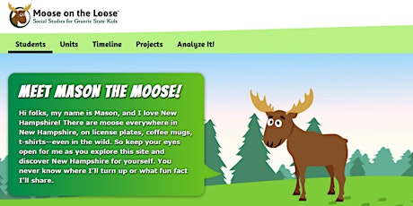 Introduction to "Moose on the Loose: Social Studies for Granite State Kids" tickets