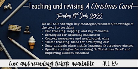 English Teacher CPD 2: Teaching and Revising ‘A Christmas Carol’ tickets