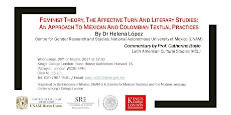 Dr Helena Lopez's conference on Feminist Theory with Prof. Catherine Boyle primary image