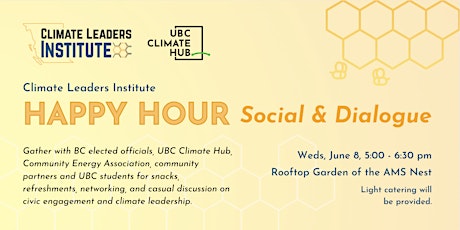 Climate Leaders Institute: Happy Hour, Social, and Dialogue primary image