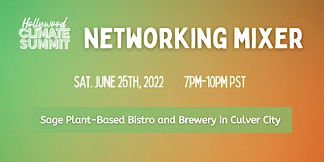 Hollywood Climate Summit In-Person Networking Mixer