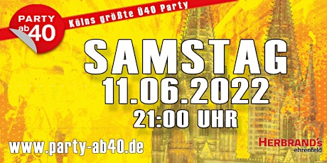 PARTY AB40 • Kölns größte Ü40 Party