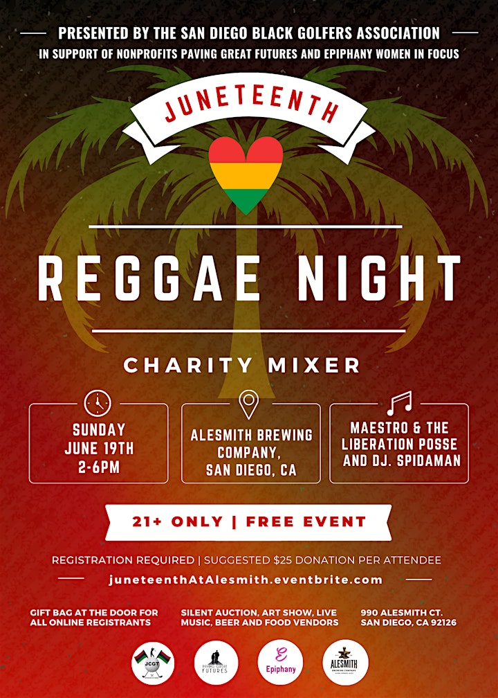 Juneteenth Reggae Night and Charity Mixer image