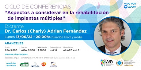 CICLO DE CONFERENCIAS APA - Dr. Carlos Adrián Fernandez