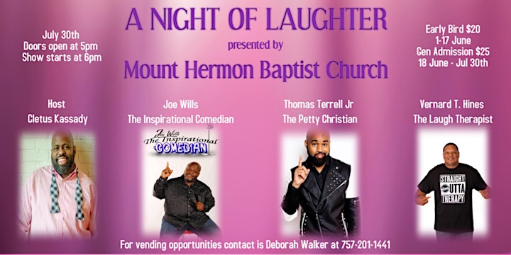 A Night of Laughter presented by Mount Hermon Baptist Church image