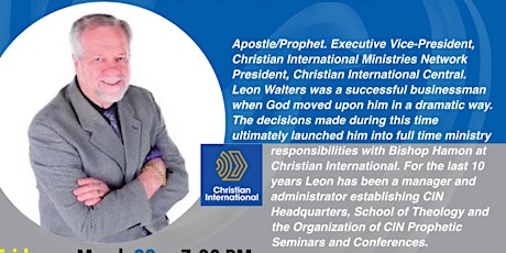 APOSTLE LEON WALTERS FROM CHRISTIAN INTERNATIONAL tickets