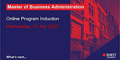 Master of Business Administration Program Induction (Online) tickets
