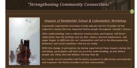 Impacts of Residential School & Colonization Workshop: Fire Across the Land tickets