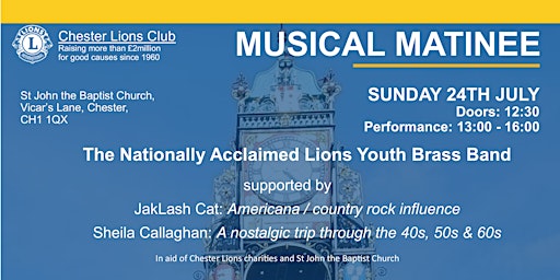 Musical Matinee - Chester Lions Club & St John the Baptist Church