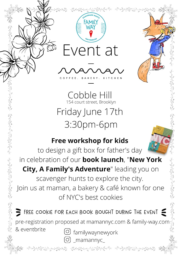 Free workshop for kids at maman cafe COBBLE HILL image