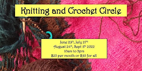 Knitting and Crochet Circle tickets