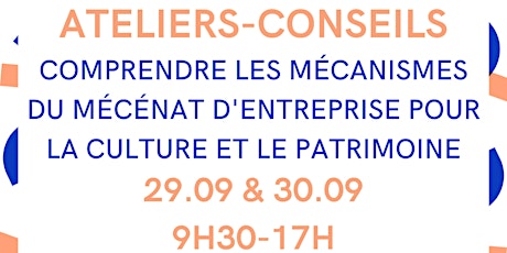 Ateliers-conseils - 29 & 30/09 - Bruxelles tickets