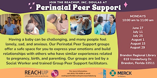 REACHUP, Inc. Perinatal Peer Support Groups at Brandon Regional Library