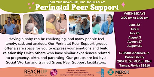 REACHUP, Inc. Perinatal Peer Support Groups at C. Blythe Andrews Library