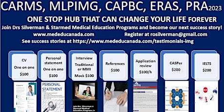 FREE CV and application workshop for CaRMS, CAPBC, MLPIMG, ERAS, PRA  primärbild