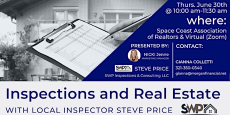 Imagen principal de Inspections and Real Estate with Steve Price