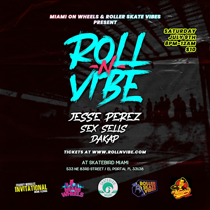 Roll N' Vibe Best Trick Contest + Dance Party @ SkateBird Miami image