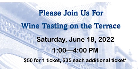 Wine Tasting on the Terrace tickets