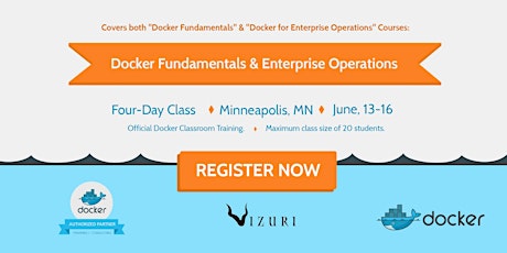 Minneapolis, MN : Docker Fundamentals & Enterprise Operations - Official Training - 4 Days primary image
