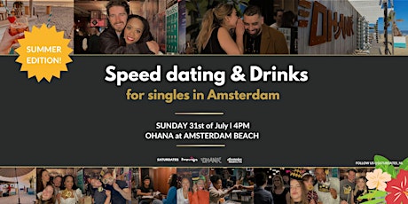 Drinks & Speed dating for Singles  Amsterdam Beach edition