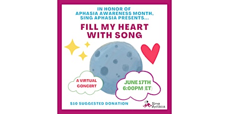 Primaire afbeelding van Fill My Heart With Song- A Virtual Concert