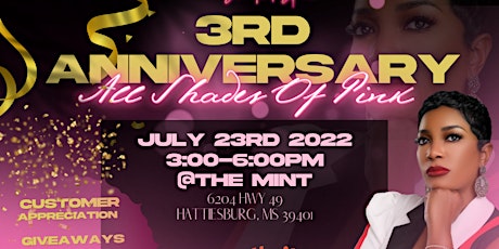 The Brandi Glow  "All Shades of Pink" 3rd  Anniversary tickets