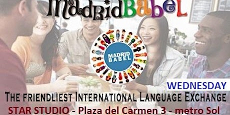 GREAT LANGUAGE EXCHANGE EVERY WEDNESDAY IN MADRID entradas