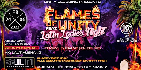 Flames Of Unity feat. Latin Ladies  Night - 16+ Tickets