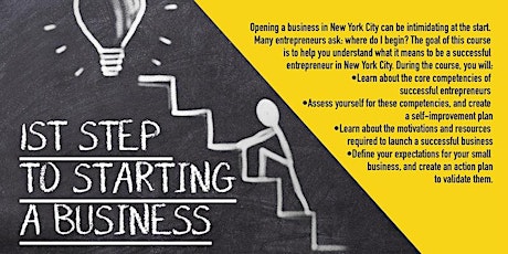 Webinar,  First Steps To Starting A Business, Upper Manhattan, 7/14/2022 tickets