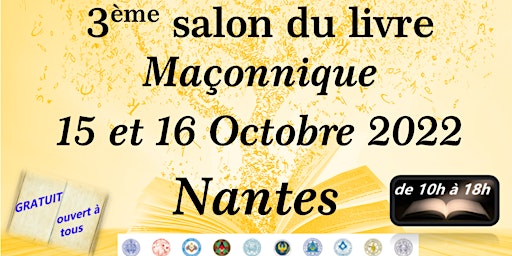 3ème Salon du Livre Maçonnique à Nantes-Carquefou