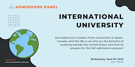 Admissions Panel on International Colleges and Universities tickets