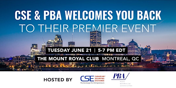 Canadian Securities Exchange & PBA Premier Event