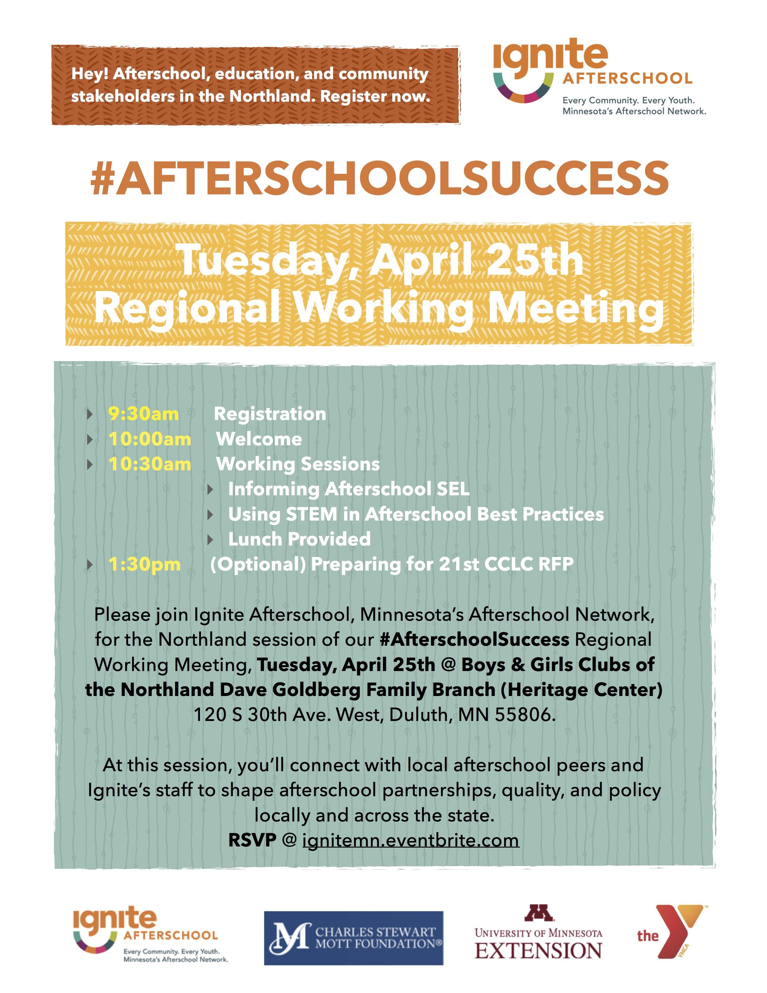 #AfterschoolSuccess Regional Working Meeting