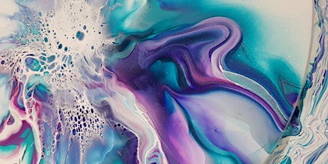 Fluid Art Experience - BLOOM SPINNING on Canvas or Place-mats and Coasters primary image