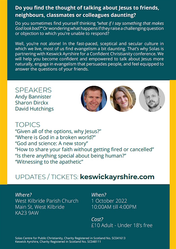 Keswick Ayrshire: Confident Christianity Conference image